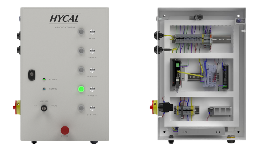 Vista exterior e interior del Actuador de Sonda